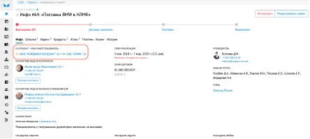 Карточка проекта